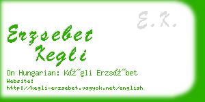 erzsebet kegli business card